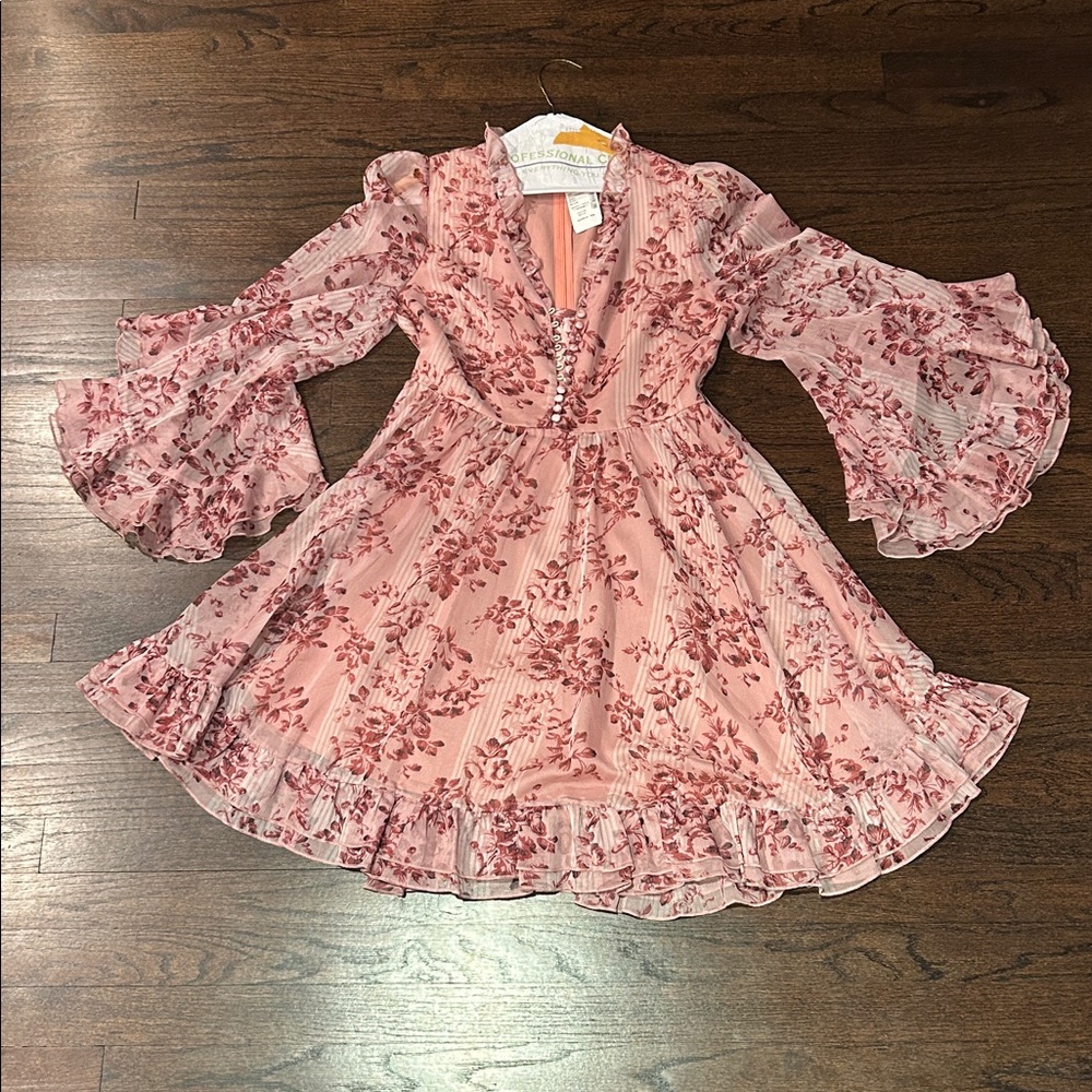 NWT Stellah Women’s Floral Pink Dress Size Medium